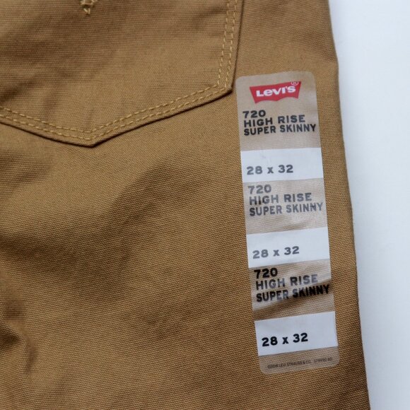 Levi's 720 Jeans Womens‎ 28 x 32 High Rise Super Skinny Stretch Denim - Picture 4 of 7